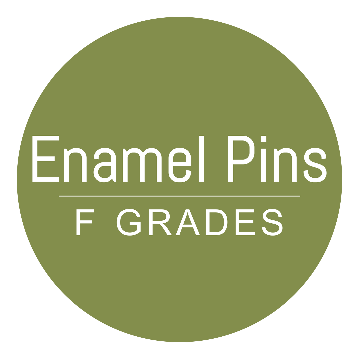 F grades - Enamel pins